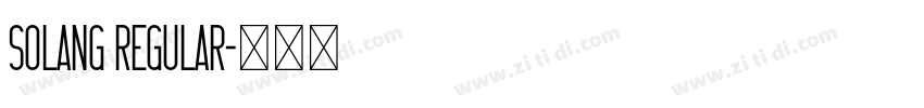 solang regular字体转换